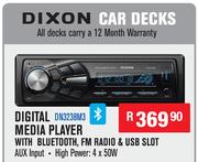 Dixon Digital Media Player With Bluetooth,FM Radio & USB Slot DN3238M3