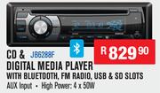 Jebson CD & Digital Media Player With Bluetooth,FM Radio,USB & SD Slots JB6288F