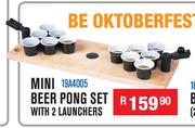 Mini Beer Pong Set With 2 Launchers 
