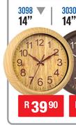 Assorted Wall Clock 14" 3098