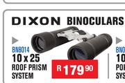 Dixon 10 x 25 Roof Prism System Binoculars BN8014