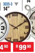 Assorted Wall Clock 14" 3035-3