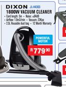Dixon 1800W Vacuum Cleaner JL-H4303
