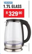 Dixon 1.7Ltr Glass Cordless Kettles Y6302GB