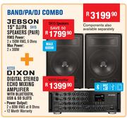 Dixon Digital Stereo Echo Mixing Amplifier With Bluetooth, USB & SD Slots K2233