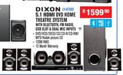 Dixon 5.1 HDMI DVD Home Theatre System With Bluetooth,FM Radio,USB Slot & Dual Mic Inputs LY-HT502