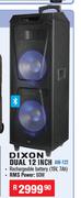 Dixon Dual 12 Inch Portable Trolley Speakers With Integrated Handle & Wheels AW-122