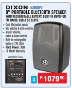 Dixon 8" Portable Bluetooth Speaker MS8009PO