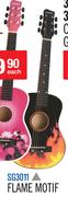 Sanchez Childerns Guitar 30 Inch 1/4 Size Classical Guitars Flame Motif SG3011-Each