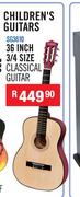 Sanchez Childern's Guitars 36 Inch 3/4 Size Classical Guitar SG3610