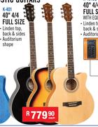 Sanchez Acoustic Guitars 40" 4/4 Full Size K-401-Each