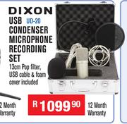 Dixon USB Condenser Microphone Recording Set UD-20