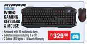Rippa Wired Gaming Keyboard And Mouse R195/386