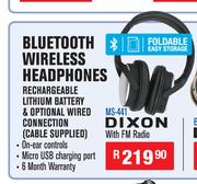 Dixon Bluetooth Wireless Headphones With FM Radio MS-441