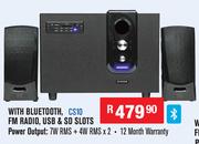 Dixon 2.1 Channel Multimedia Speaker System+Subwoofer & 2 Speakers With FM Radio, USB, SD Slots CS10
