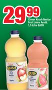 Clover Krush Nectar Fruit Juice Assorted-1.5Ltr Each