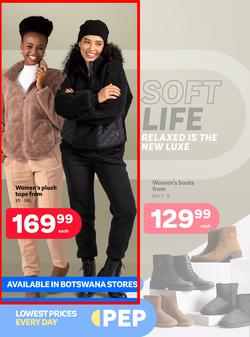 PEP Botswana : Soft Life (23 April - 21 May 2025), page 1