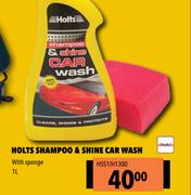 Holts Shampoo & Shine Car Wash With Sponge HSS1/H1300-1L