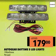 Autogear Daytime 5 LED Lights L-07LED-Per Pair