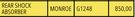 Monroe Rear Shock Absorber For Toyota Etios 1.5 2012 Onwards G1248