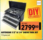 Autogear 1/2" & 1/4" Drive Tool Kit TK114PC