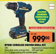 Ryobi Cordless Driver Drill Kit XD-180