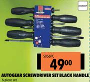 Autogear Screwdriver Set (Black Handle) SDS6PC