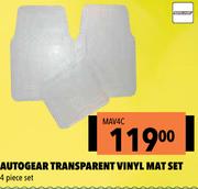 Autogear Transparent Vinyl Mat Set (4 Piece Set) MAV4C