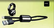 Midas Style Phone Charger & Data Cable With Key Chain Cables (Type C) USB23M