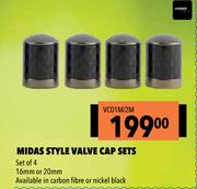 Midas Style Valve Cap Sets VC01M/2M