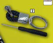 Autogear Cowhide Weave Key Rings (Includes Screwdriver With Clip) KR008