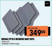 Midas Style 4 Piece Rubber Mat Sets MA23M/24M