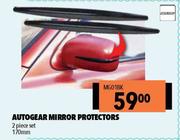Autogear 2 Piece Mirror Protectors 170mm MG01BK