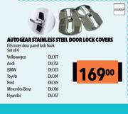 Autogear Stainless Steel Door Lock Covers-Set Of 4