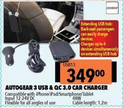 Autogear 3 USB & QC 3.0 Car Charger USB13