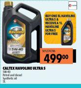 Caltex Havoline Ultras 5W-40 501274396 5Ltr With Free Havoline Ultra's 1Ltr
