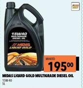 Midas Liquid Gold Multigrade Diesel Oil 15W-40 MI40TD-5Ltr