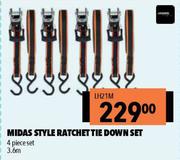 Midas Style Ratchet Tie Down Set LH21M