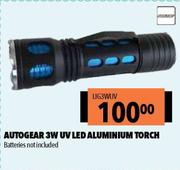Autogear 3W UV LED Aluminium Torch LIG3WUV