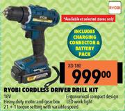 Ryobi Cordless Driver Drill Kit XD-180