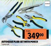 Autogear Plier Set With Pouch 5 Piece Set PL5PC