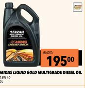Midas Liquid Gold Multigrade Diesel Oil 15W-40 MI40TD-5L