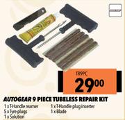 Autogear 9 Piece Tubeless Repair Kit TR9PC