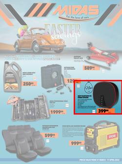 Midas : Easter Savings (21 March - 17 April 2022), page 1