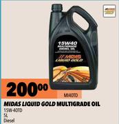 Midas Liquid Gold Multigrade Oil 15W-40TD MI40TD Diesel-5Ltr