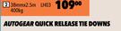 Autogear Quick Release Tie Down 38mm x 2.5m LH03