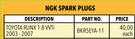 NGK Spark Plug For Toyota Runx 1.8 VVTi 2003-2007 BKR5EYA-11