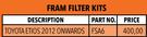 Fram Filter Kit For Toyota Etios 2012 Onwards FSA6
