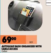 Autogear Dash Organiser With Cable Access Carbon D01