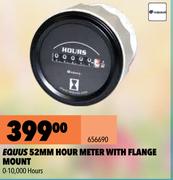 Equus 52mm Hour Meter With Flange Mount 656690